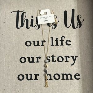 Banana Republic XOXO Gold and Silver Tone Circle Pendant Necklace